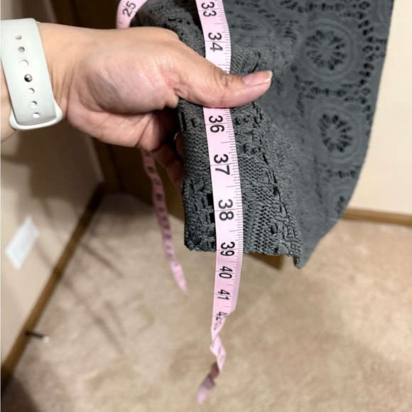 Adrianna Papell Gray Lace Midi Dress - Picture 7 of 7